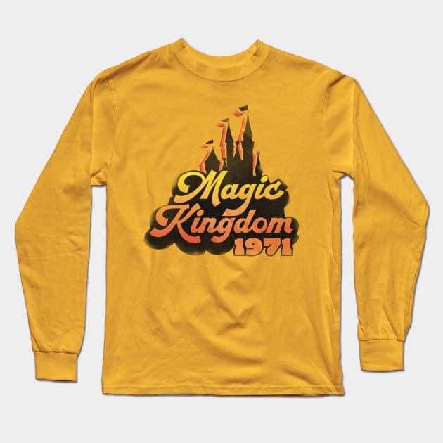 Magic Kingdom 1971 Vintage Distressed Long Sleeve T-Shirt by WearInTheWorld